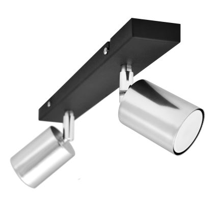 LED Світлодіодний точковий світильник TUNE 2xGU10/4,8W/230V матовий хром/чорний
