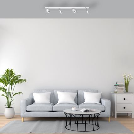 LED Світлодіодний точковий світильник TUNE 4xGU10/4,8W/230V матовий хром/білий