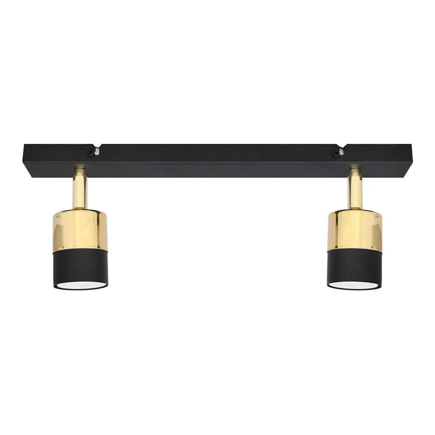 LED Світлодіодний точковий світильник TUBSSON 2xGU10/4,8W/230V чорний/золотий