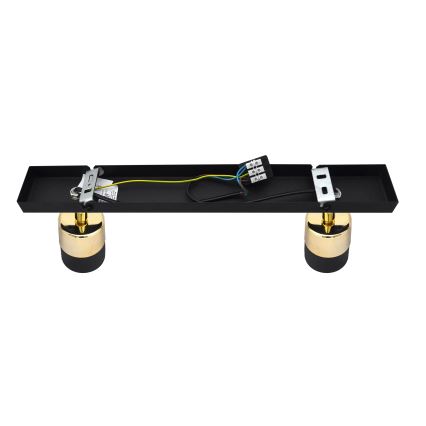 LED Світлодіодний точковий світильник TUBSSON 2xGU10/4,8W/230V чорний/золотий