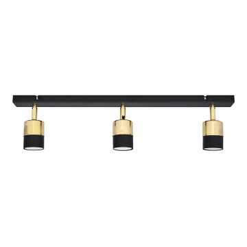 LED Світлодіодний точковий світильник TUBSSON 3xGU10/4,8W/230V чорний/золотий