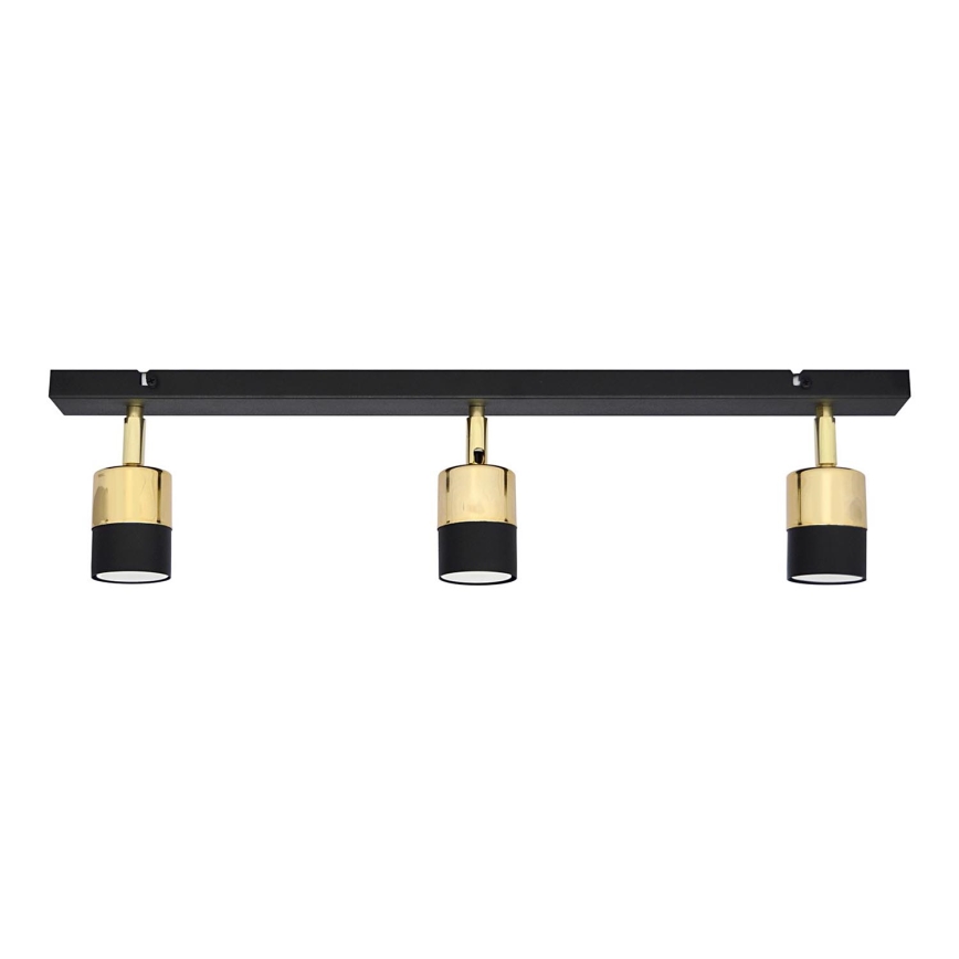 LED Світлодіодний точковий світильник TUBSSON 3xGU10/4,8W/230V чорний/золотий
