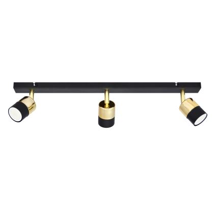LED Світлодіодний точковий світильник TUBSSON 3xGU10/4,8W/230V чорний/золотий
