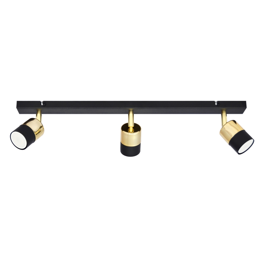 LED Світлодіодний точковий світильник TUBSSON 3xGU10/4,8W/230V чорний/золотий