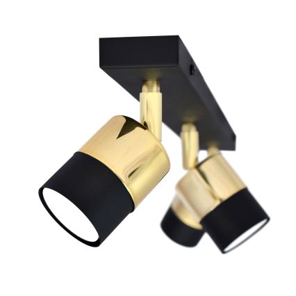 LED Світлодіодний точковий світильник TUBSSON 3xGU10/4,8W/230V чорний/золотий
