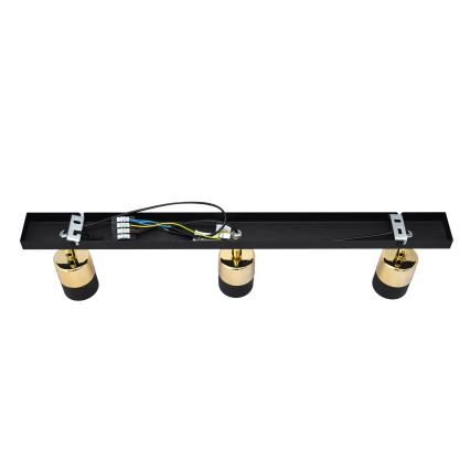 LED Світлодіодний точковий світильник TUBSSON 3xGU10/4,8W/230V чорний/золотий