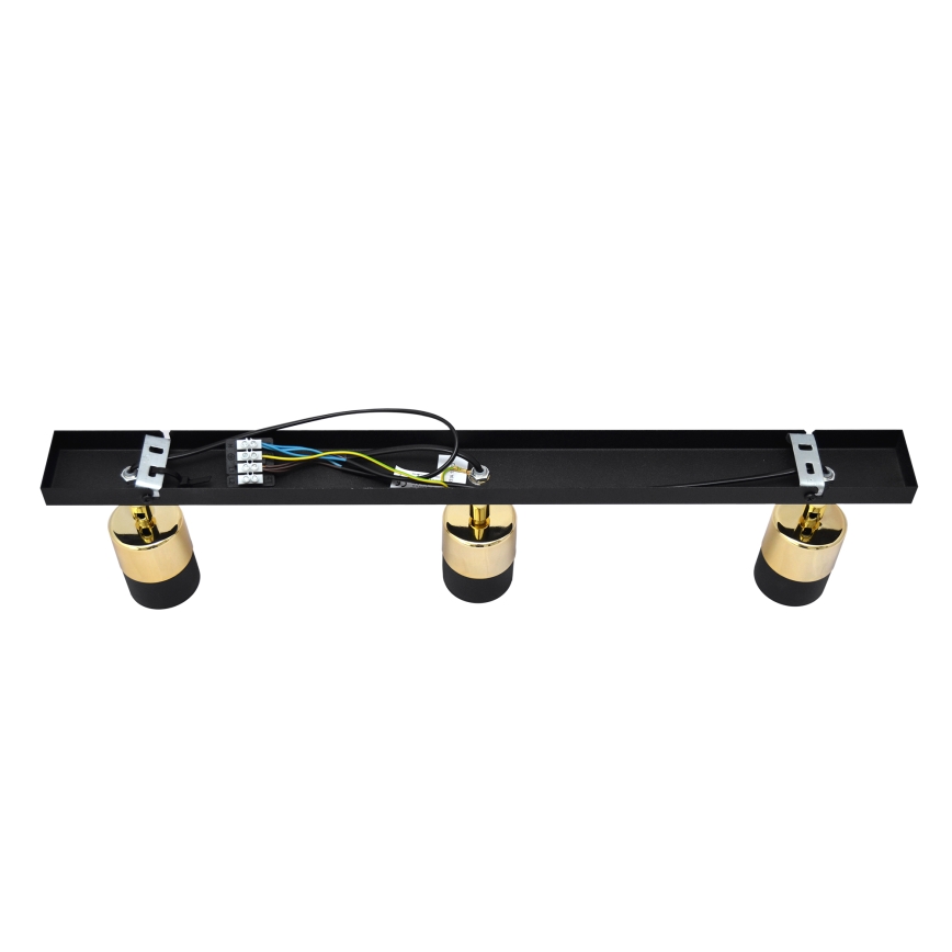 LED Світлодіодний точковий світильник TUBSSON 3xGU10/4,8W/230V чорний/золотий