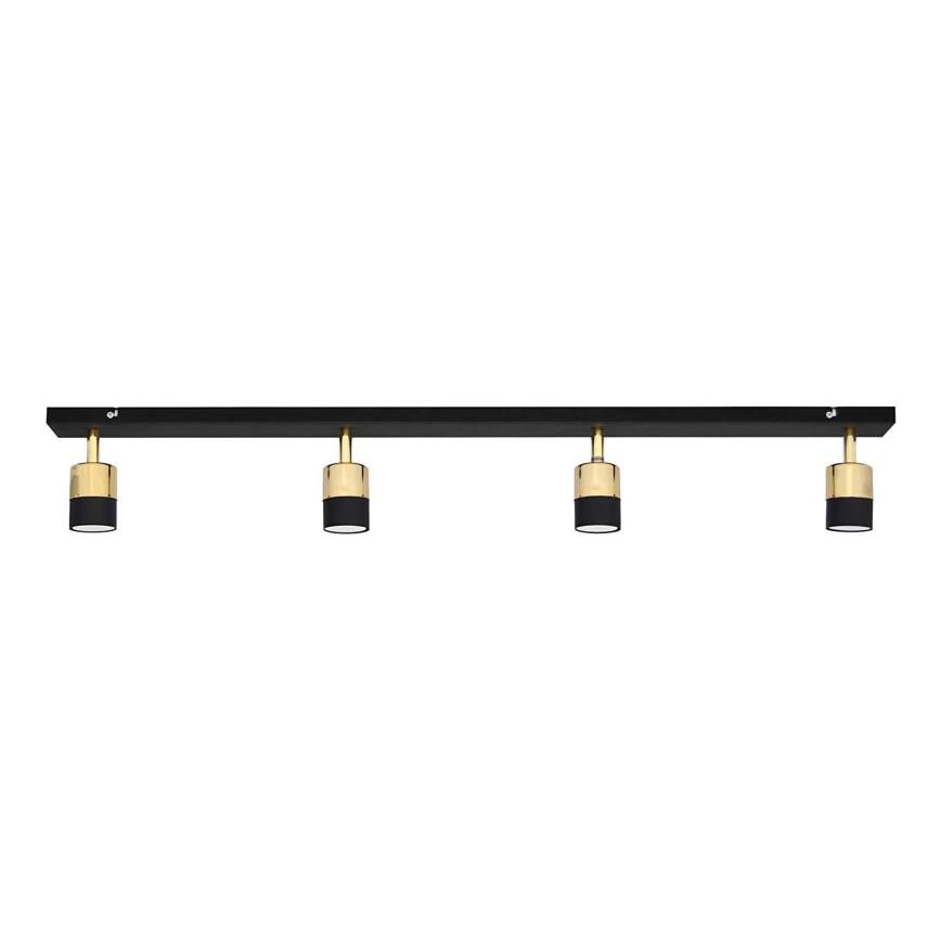 LED Світлодіодний точковий світильник TUBSSON 4xGU10/4,8W/230V чорний/золотий