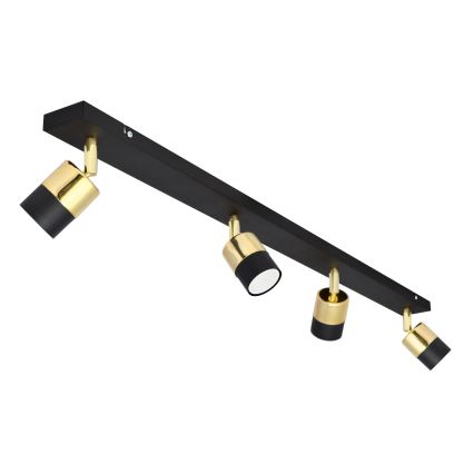LED Світлодіодний точковий світильник TUBSSON 4xGU10/4,8W/230V чорний/золотий