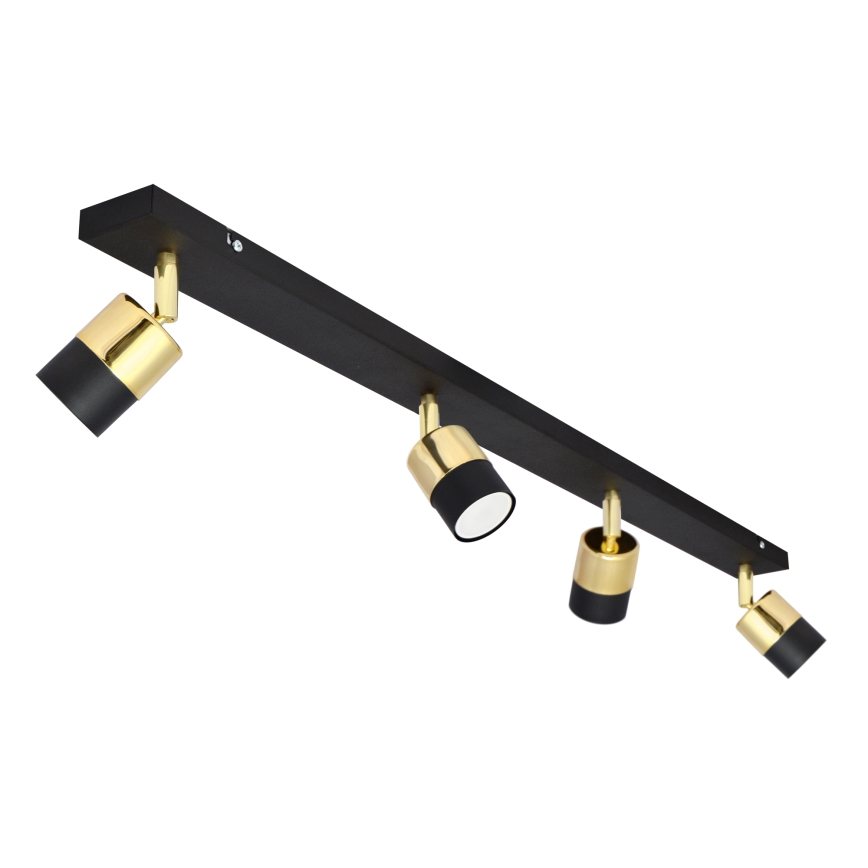 LED Світлодіодний точковий світильник TUBSSON 4xGU10/4,8W/230V чорний/золотий