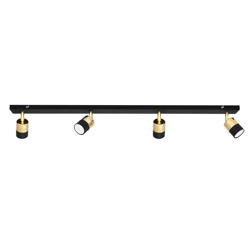 LED Світлодіодний точковий світильник TUBSSON 4xGU10/4,8W/230V чорний/золотий