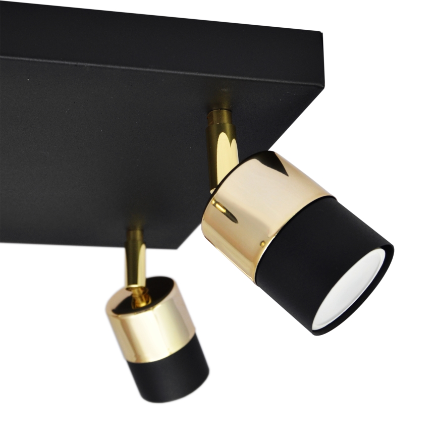 LED Світлодіодний точковий світильник TUBSSON 4xGU10/4,8W/230V чорний/золотий