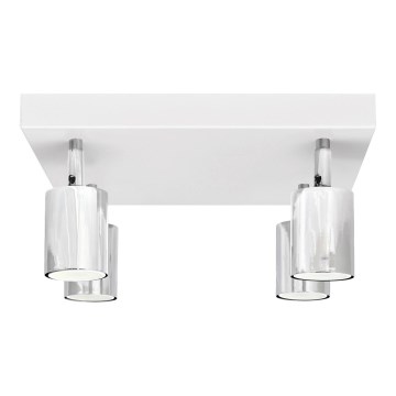 LED Світлодіодний точковий світильник TUNE 4xGU10/4,8W/230V матовий хром/білий