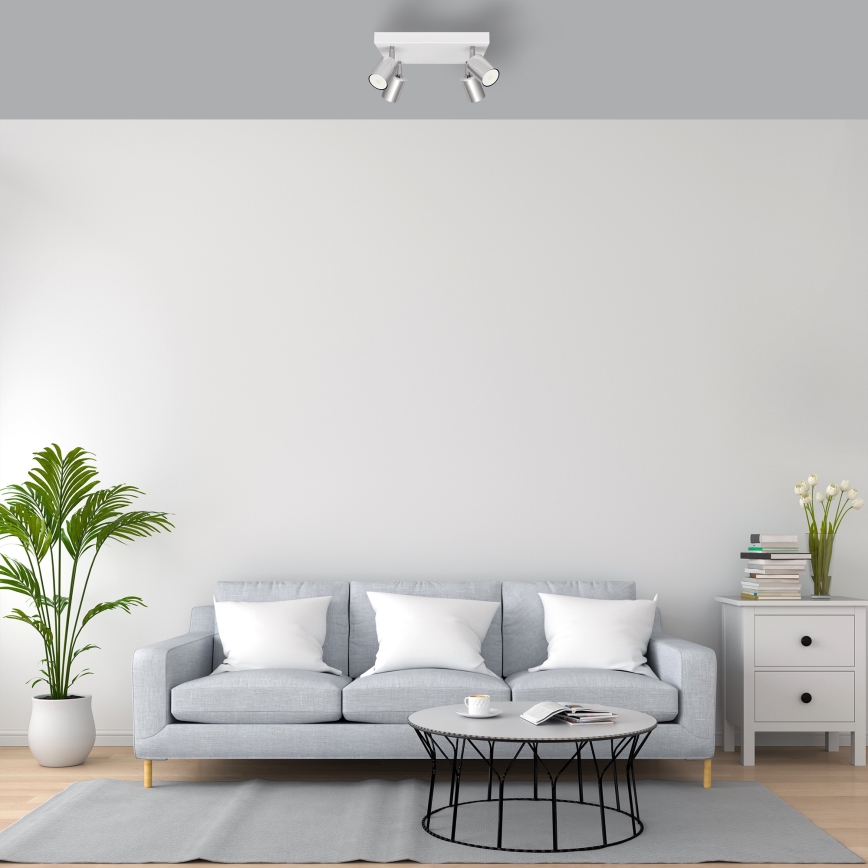 LED Світлодіодний точковий світильник TUNE 4xGU10/4,8W/230V матовий хром/білий