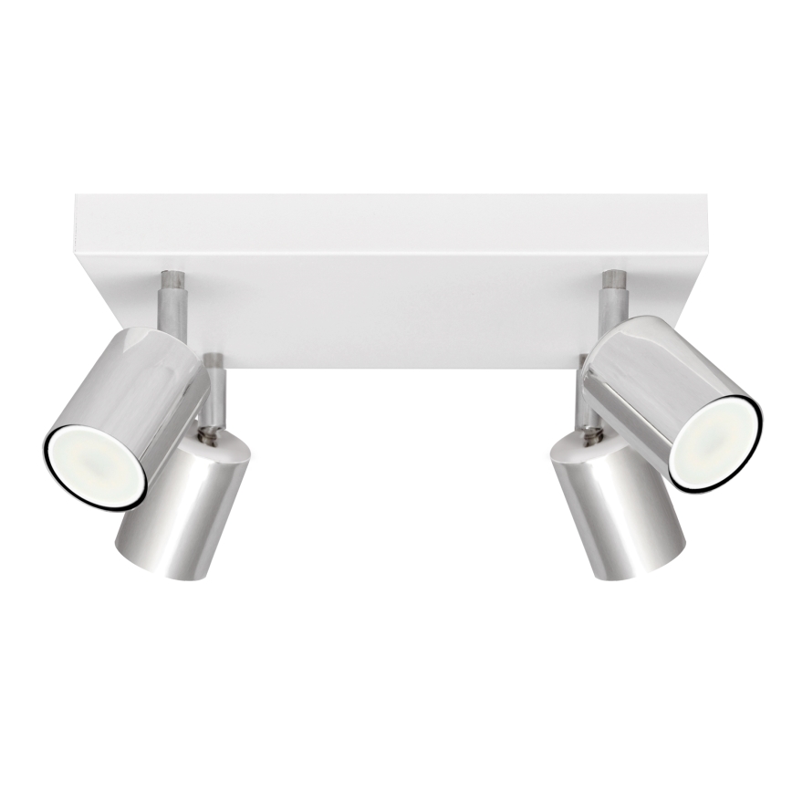 LED Світлодіодний точковий світильник TUNE 4xGU10/4,8W/230V матовий хром/білий