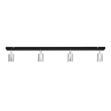 LED Світлодіодний точковий світильник TUNE 4xGU10/4,8W/230V матовий хром/чорний