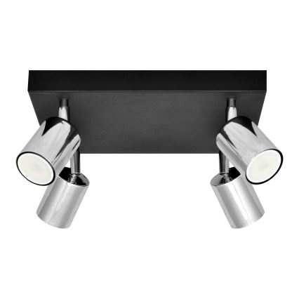 LED Світлодіодний точковий світильник TUNE 4xGU10/4,8W/230V матовий хром/чорний