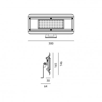 LED Технический светильник 4 в 1 MULTILUXO LED/100W/230V 4000K IP65 30 cm