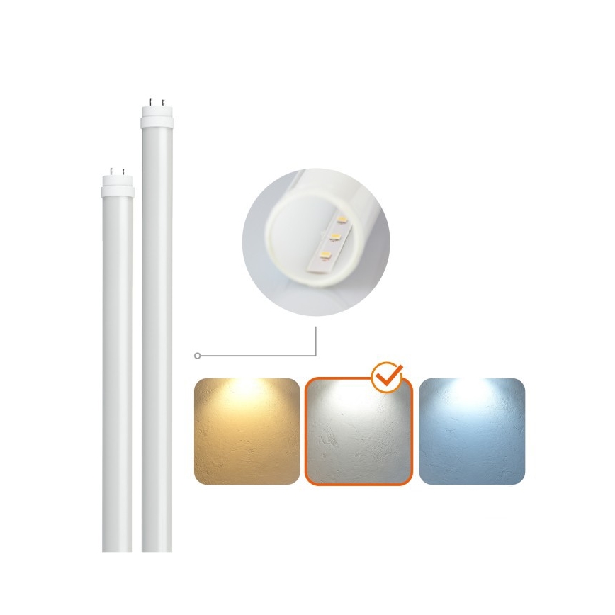 LED технический светильник T8, 2×G13/18 Вт, 230 В, 4000 К, IP65, 127 см