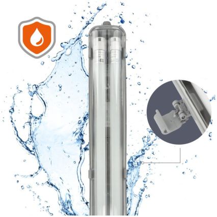 LED технический светильник T8, 2×G13/18 Вт, 230 В, 4000 К, IP65, 127 см