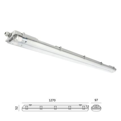 LED технический светильник T8, 2×G13, 18 Вт, 230 В, 5000 К, IP65, 127 см