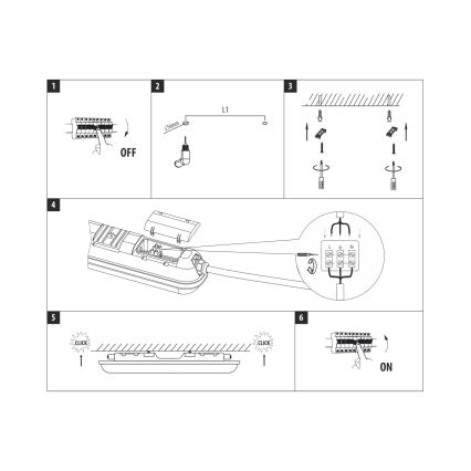 LED технічний лінійний світильник LED/48W/230V 4200K 150 cm IP65