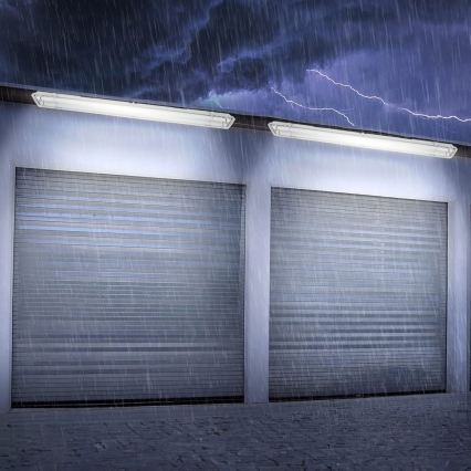 LED технічний світильник T8, 2× G13, 20 Вт, 230 В, 6500 К, 120 см, IP65, білий