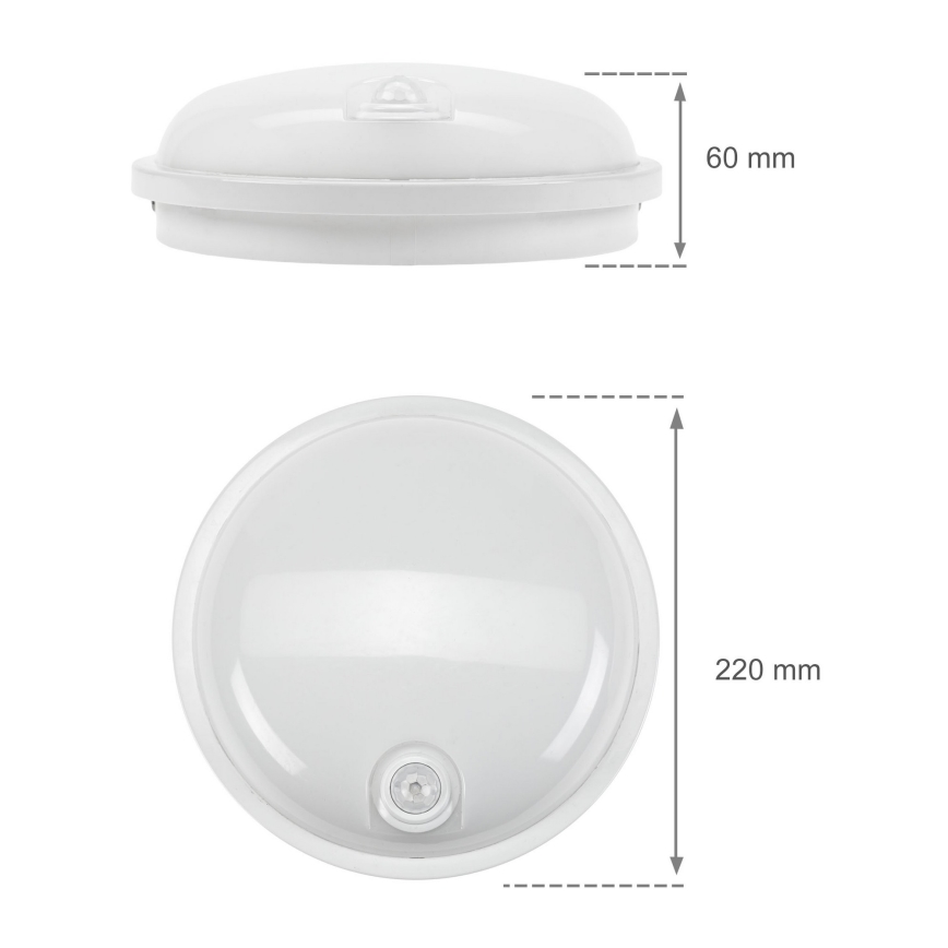 LED Технічний світильник з PIR датчиком LED/20W/230V IP54