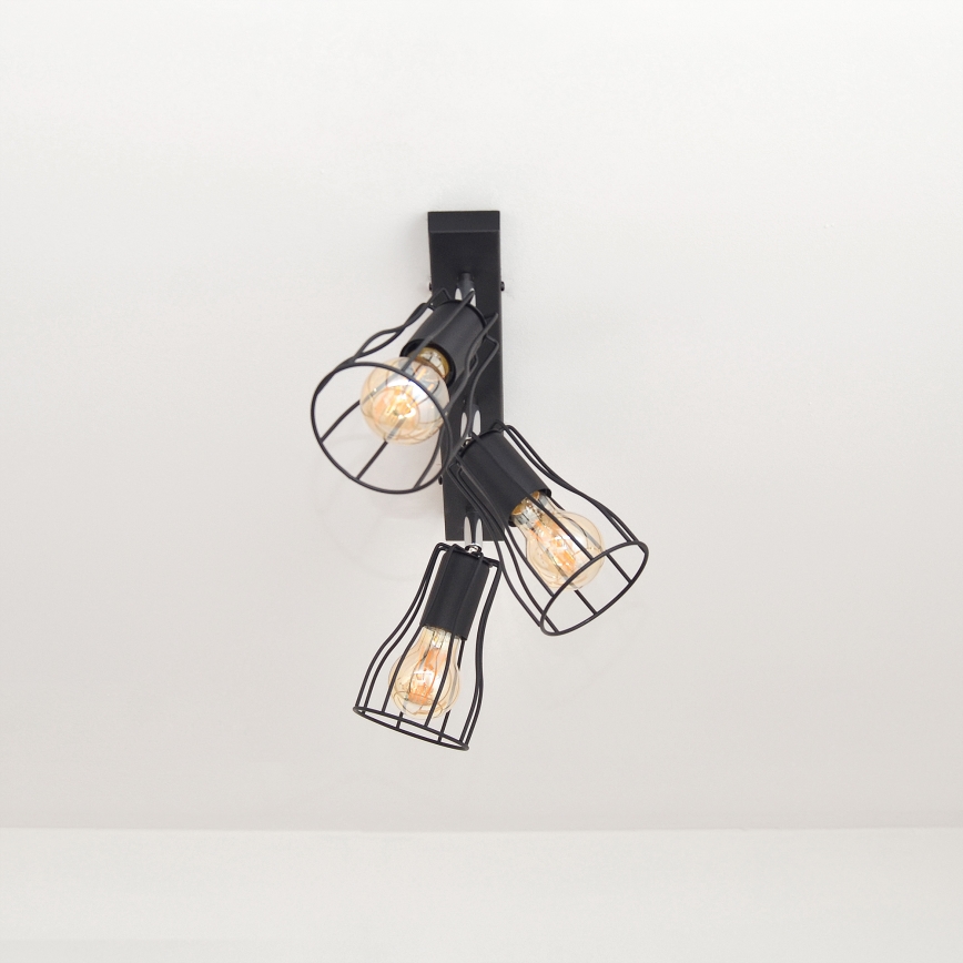 LED Точечный светильник TUBE II 3xE27/15W/230V черный