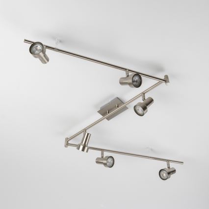 LED точечный светильник 6xGU10/4,7W/230V матовый хром