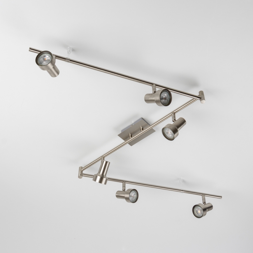 LED точечный светильник 6xGU10/4,7W/230V матовый хром