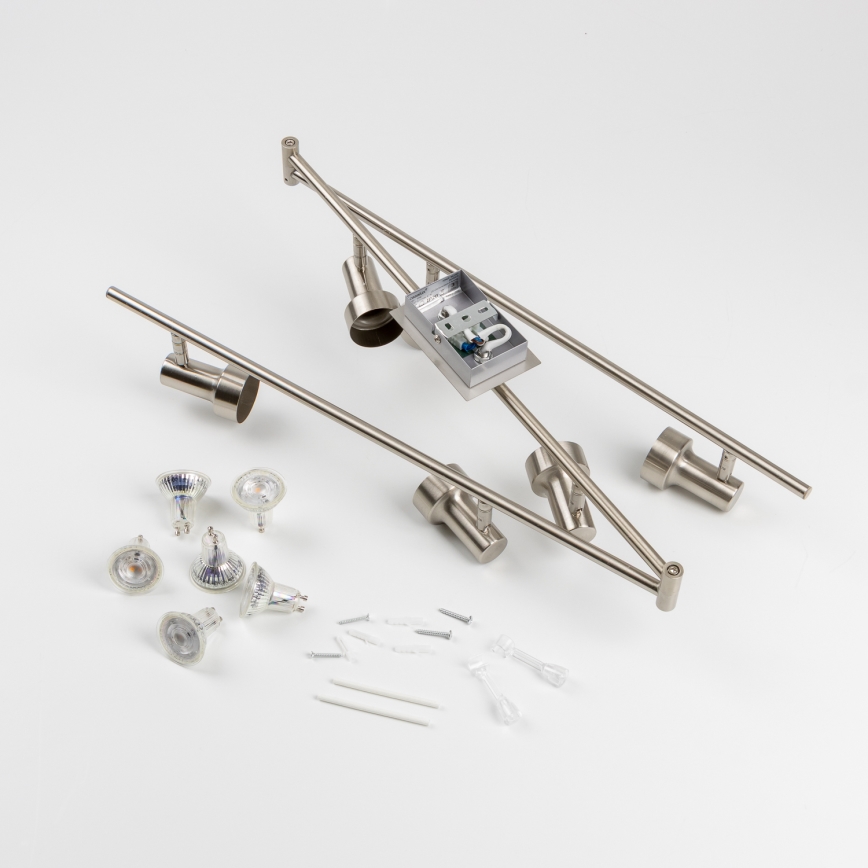 LED точечный светильник 6xGU10/4,7W/230V матовый хром