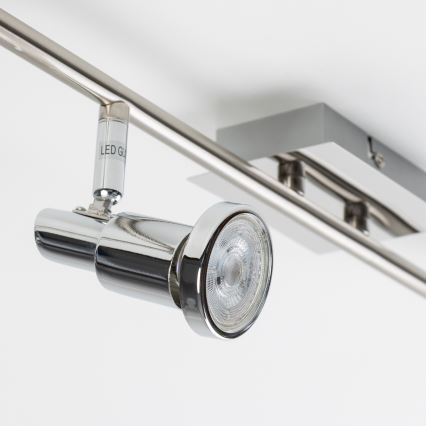 LED точечный светильник 6xGU10/5W/230V глянцевый хром