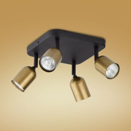 LED точечный светильник TOP 4xGU10/10W/230V золотой/чёрный