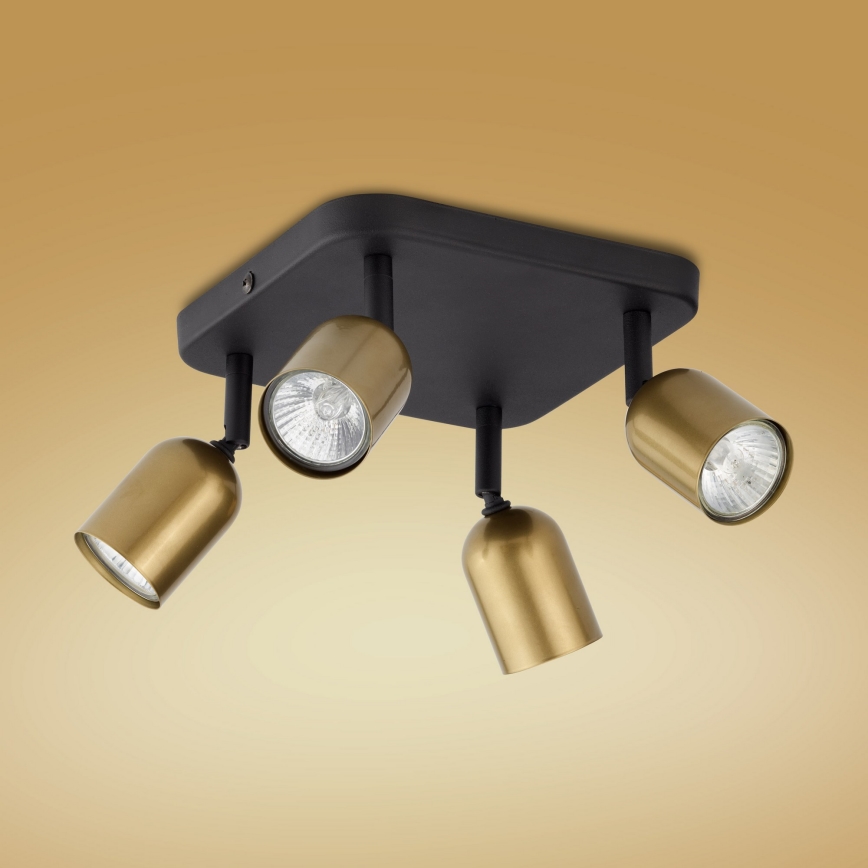 LED точечный светильник TOP 4xGU10/10W/230V золотой/чёрный