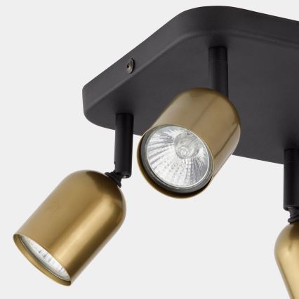 LED точечный светильник TOP 4xGU10/10W/230V золотой/чёрный