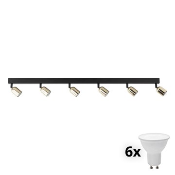 LED точечный светильник TOP 6xGU10/10W/230V черный/золотой