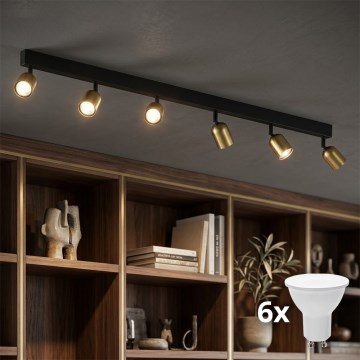 LED точечный светильник TOP 6xGU10/10W/230V золотой/чёрный