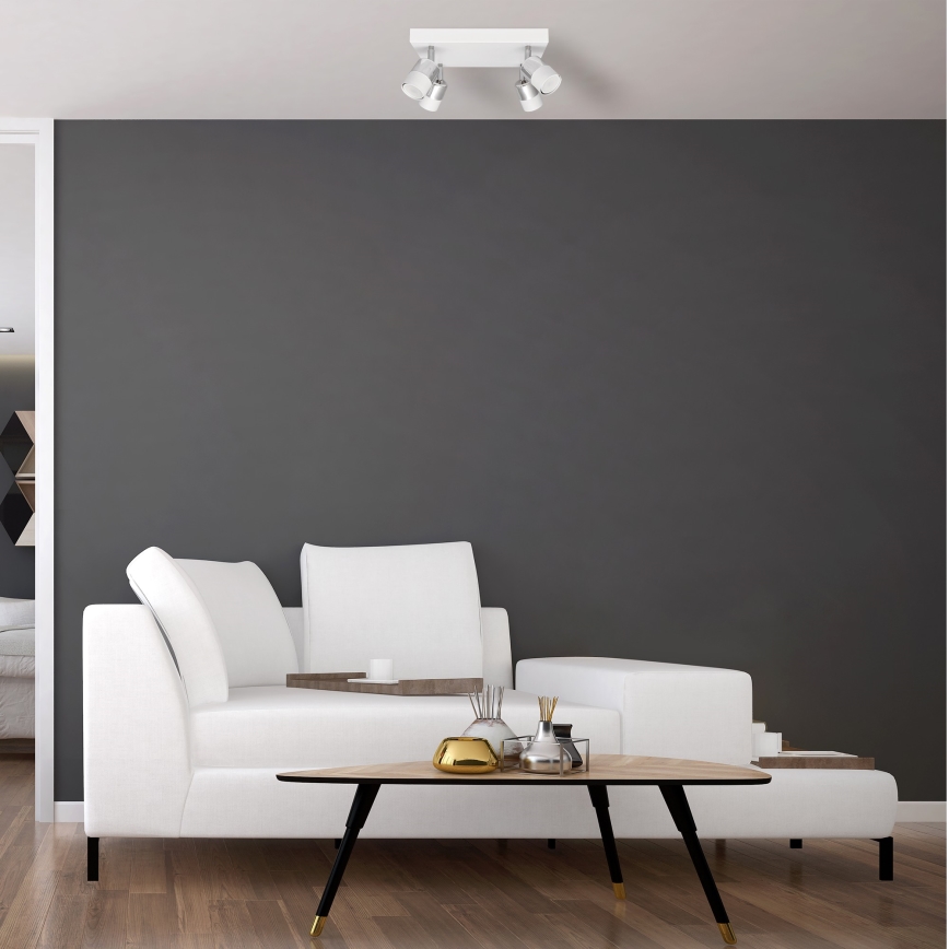 LED Точковий LED світильник TUBSSON 4xGU10/4,8W/230V білий/глянцевий хром