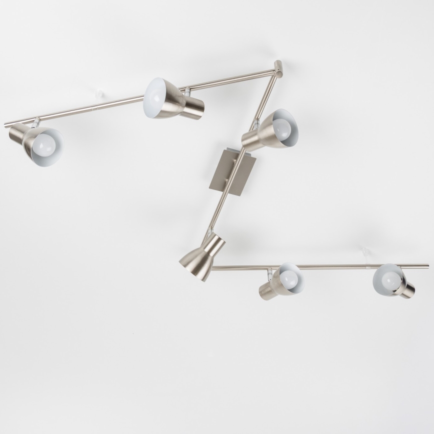 LED точковий світильник 6xE14/5W/230V матовий хром