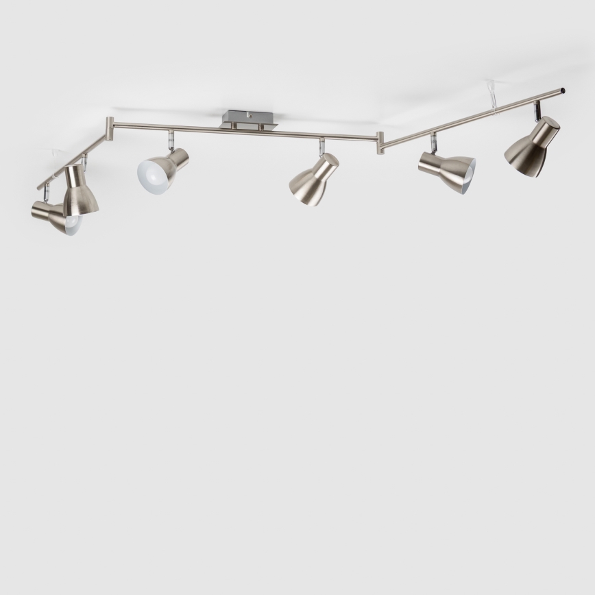 LED точковий світильник 6xE14/5W/230V матовий хром