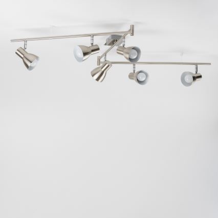 LED точковий світильник 6xE14/5W/230V матовий хром