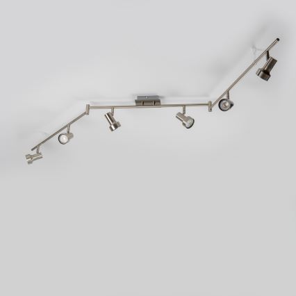 LED точковий світильник 6xGU10/4,7W/230V матовий хром