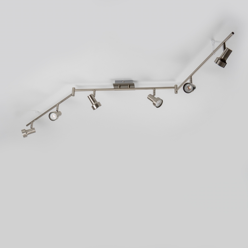 LED точковий світильник 6xGU10/4,7W/230V матовий хром