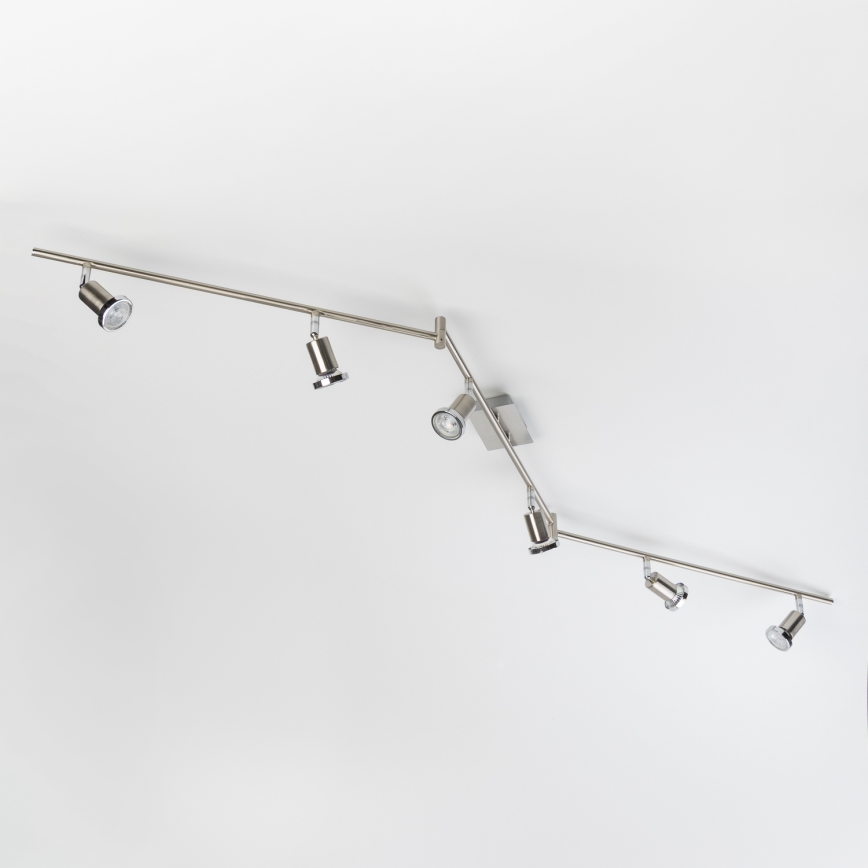 LED точковий світильник 6xGU10/5W/230V матовий хром