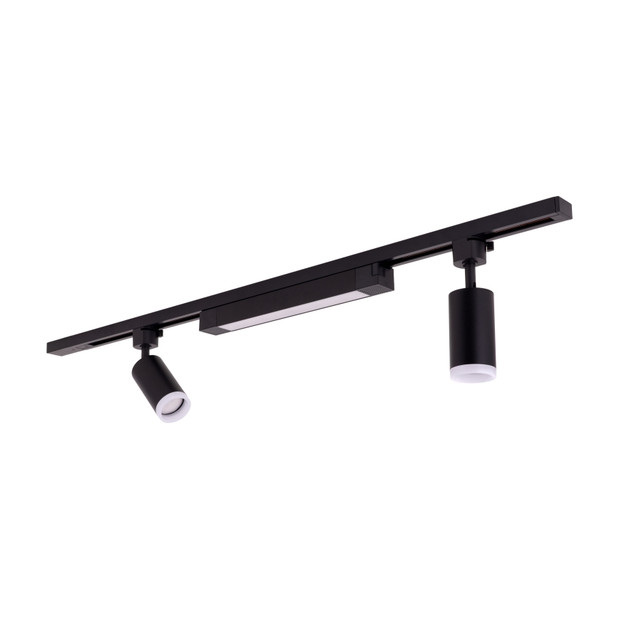 LED точковий світильник у трековій системі TRACER 2xGU10/10W/230V + LED/20W 1 m чорний