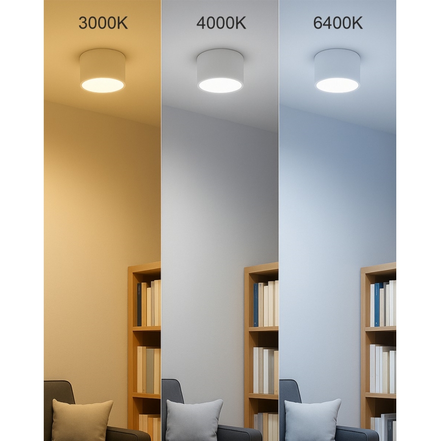 LED точковий світильник LED/10 Вт/230 В 3000/4000/6400 К Ø 12 см білий