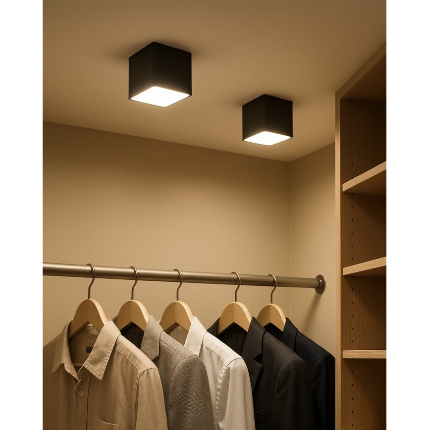 LED точковий світильник LED/5W/230V 3000/4000/6400K 7,5x7,5 cm чорний