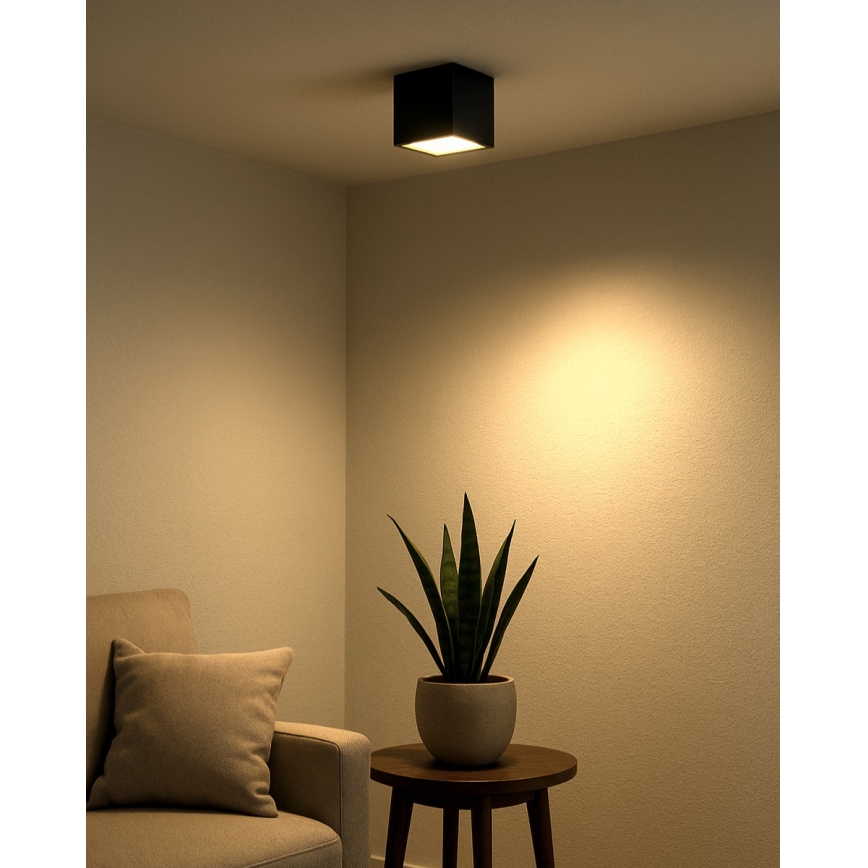 LED точковий світильник LED/5W/230V 3000/4000/6400K 7,5x7,5 cm чорний