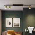 LED точковий світильник LOGAN 3xGU10/10W/230V чорний/золотий
